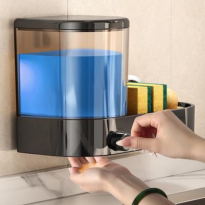 40.6oz Duvara Monte Sabunluk El Dezenfektanı Mutfak Banyo El Presi El Sabunu Bulaşık Sabunluk Sünger Tutucu