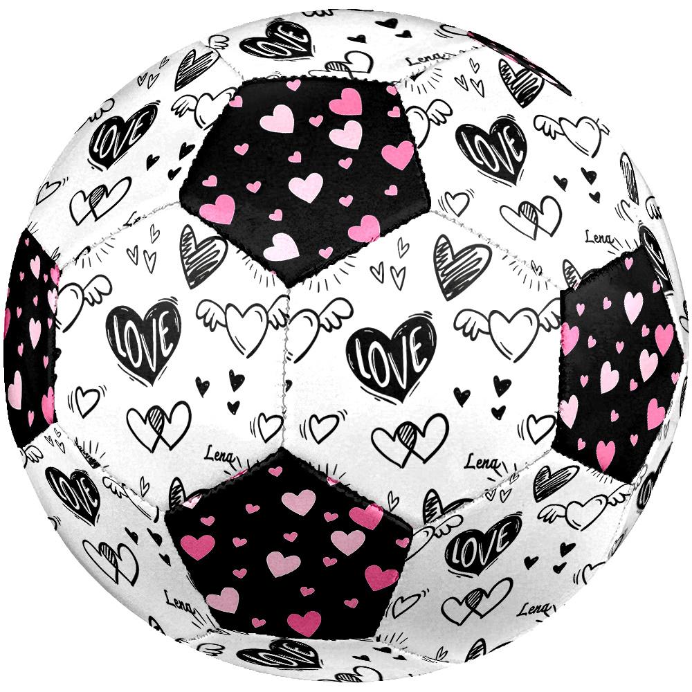 1PC Love Motion Pink Hearts Soccer Ball Size 5 Football Machine Sewn Indoor/Outdoor Universal Football A44