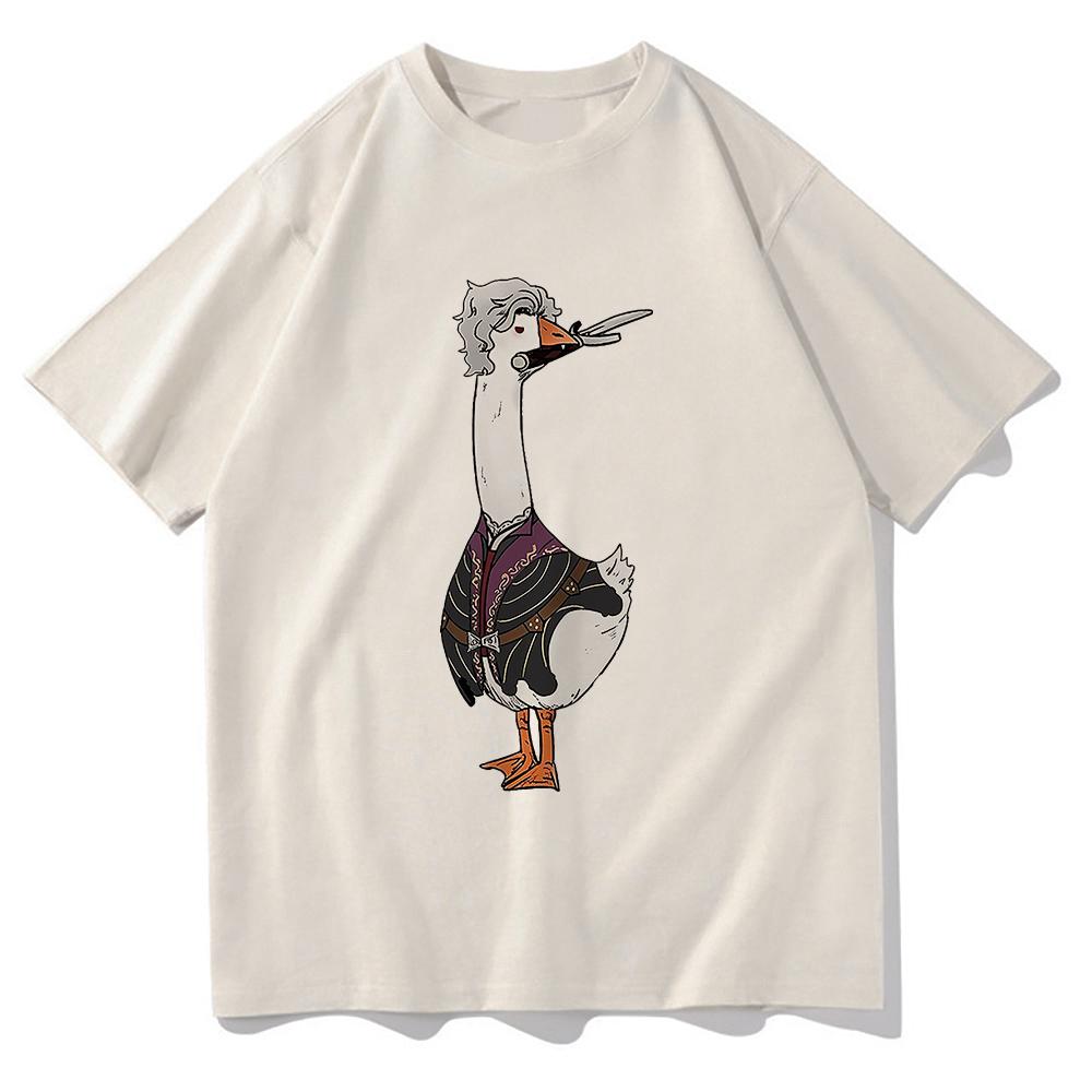Goose Astarion T Shirt Fashion Unisex  Harajuku Funny Kawaii Goostarion Tshirt Unisex High Quality Casual Vintage Cotton Tees Shirts