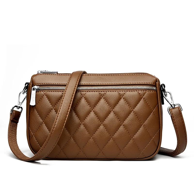 New Women's PU Leather Handbag Versatile Fashi Shoulder Casual Commuting Bag Girl Brand Designer Zipper Handbag Messenger Bags