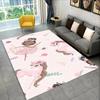 Simpatica ragazza ballerina ballerina cartone animato, tappeto per la casa, soggiorno, camera da letto, divano, zerbino, tappetino antiscivolo per bambini