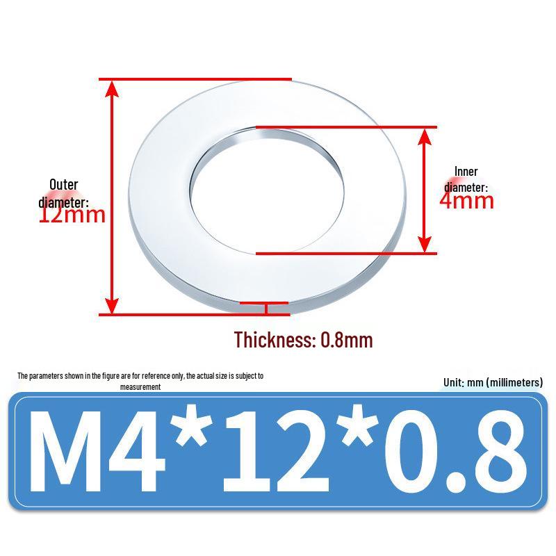 Extra Large Galvanized Metal Flat Washer (Sizes M1.6-M14)