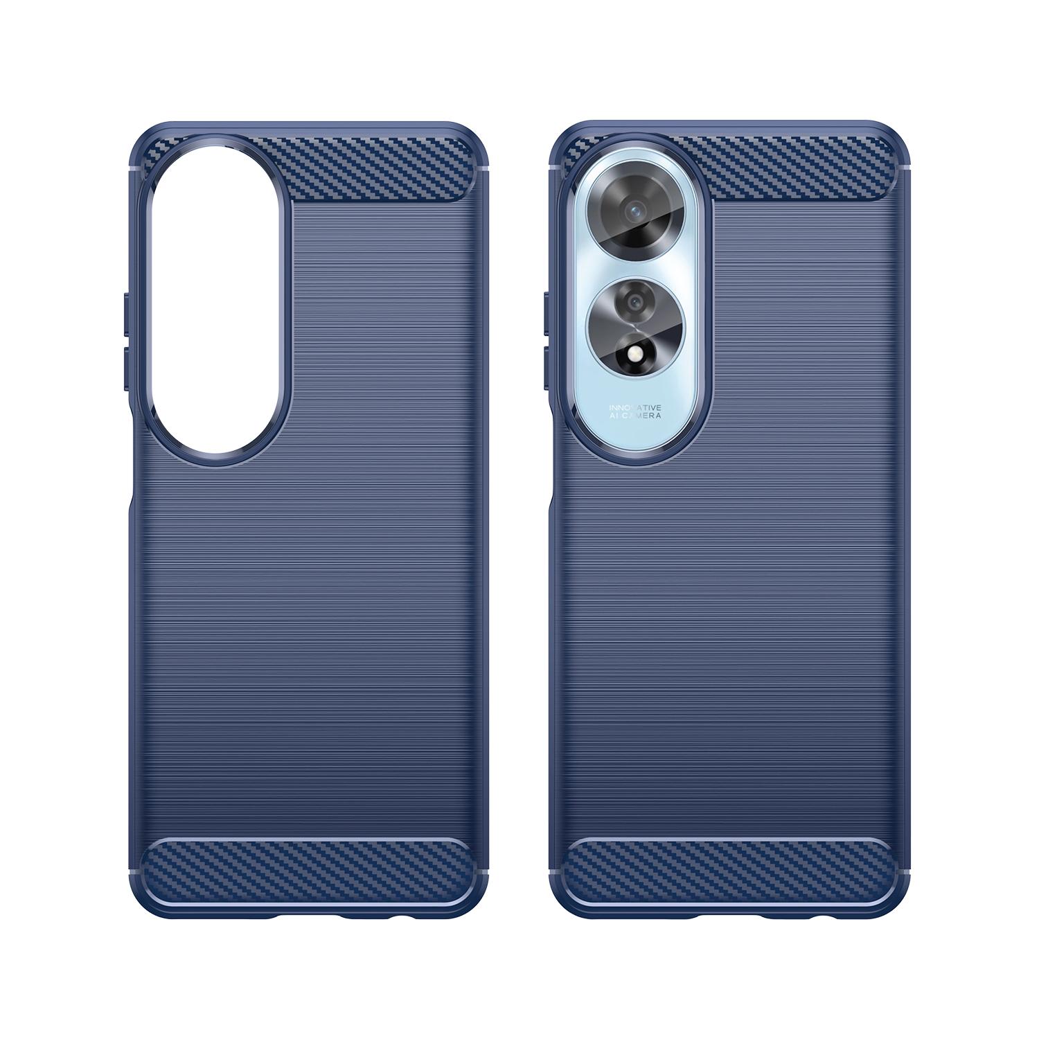 

Для OPPO A60 Carbon Brushed TPU Gel Case Противоударный Rugger Armor Rubber Case для OPPO K12 5G For OPPO K12 5G синий