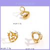 Style Geometric Stainless Steel Ring With 18k Gold Plating For Women And Men
