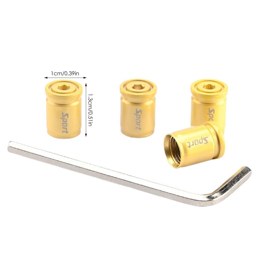 Anti Theft Tire Valve Caps 4pcs Auto Wheel Locking Tire Valve Stem Caps Tire Valve Cover Universal For Car SUV Motorcycle