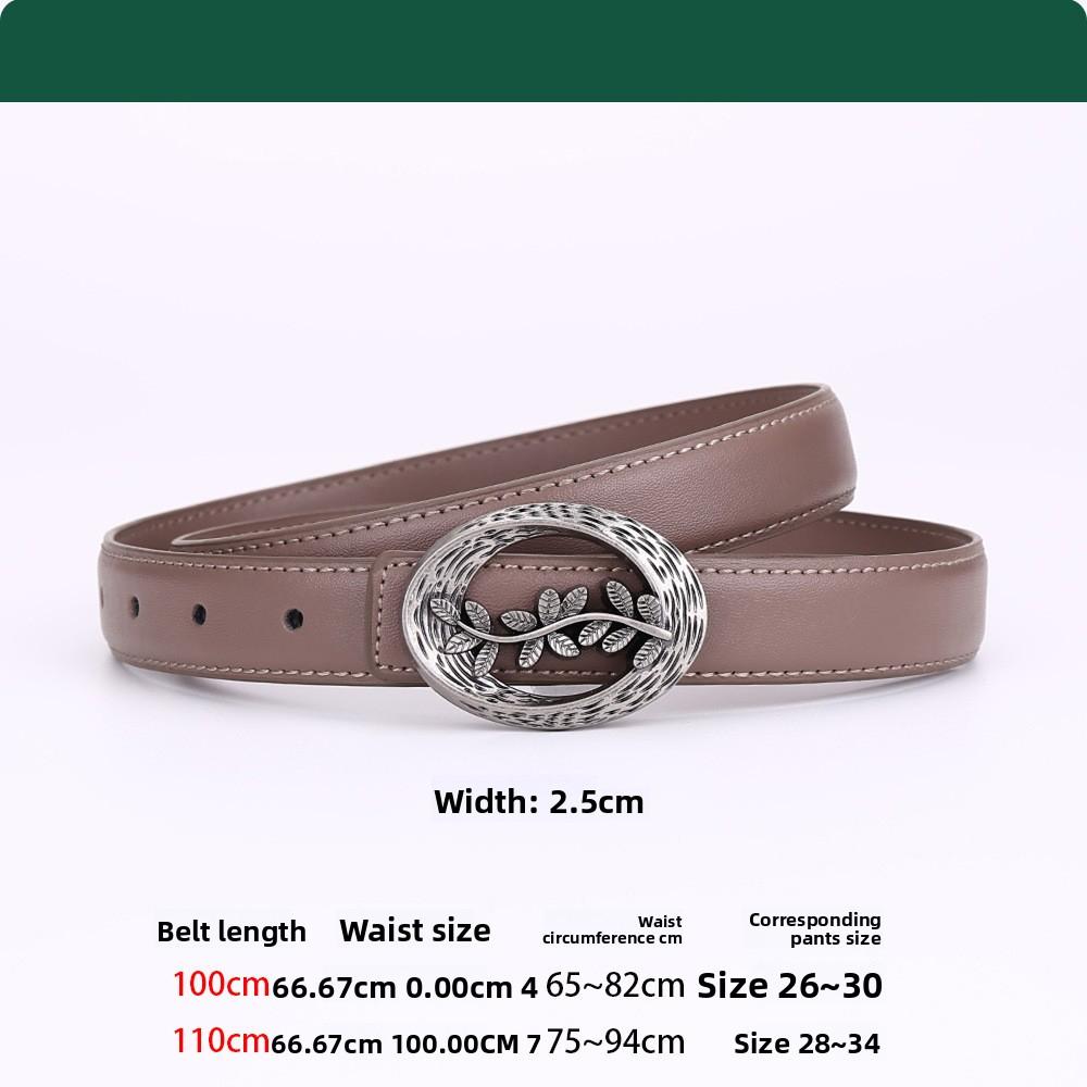 

Winter Women s Fashion Belt with A Vintage High-end Matte Silver Design Style, A Versatile Accessory That Can Be Paired with Jea 100CM
