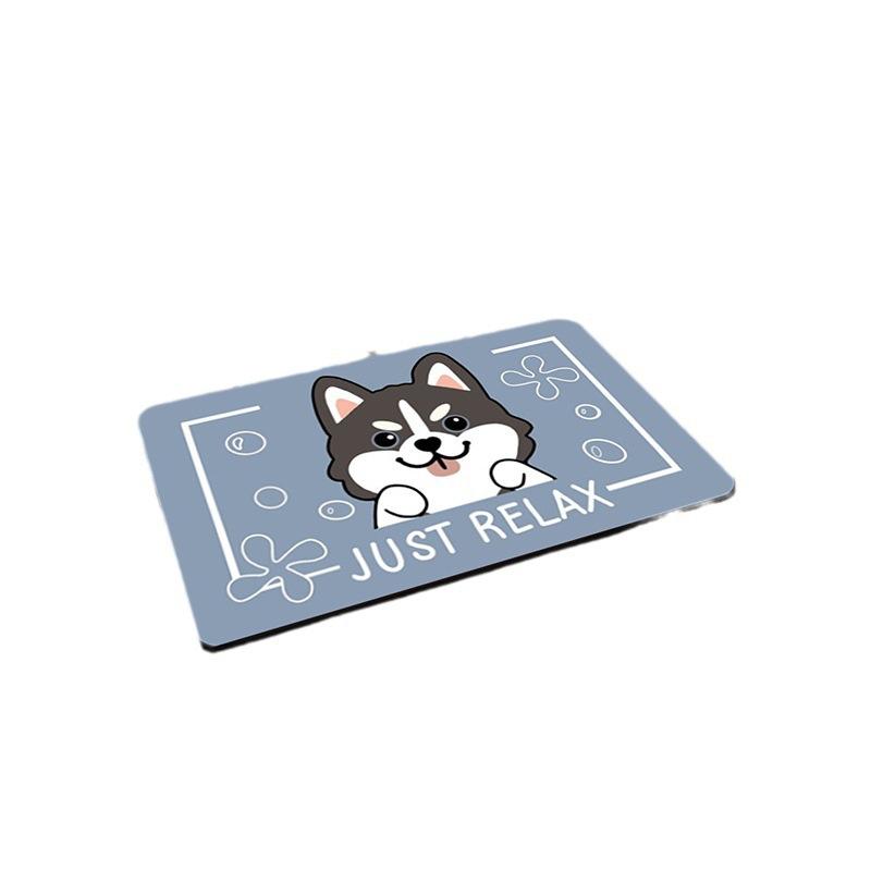 Bathroom Diatom Mud Absorbent Mat Cartoon Animal Toilet Toilet Door Door Mat Non-slip Foot Mat