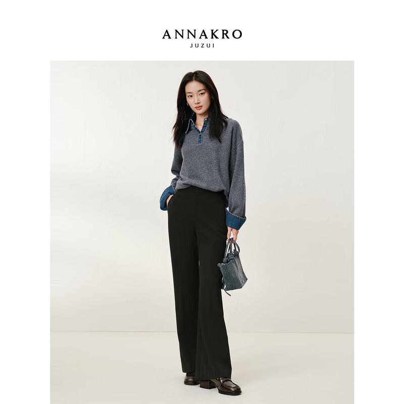 

Anna Kou Women s Black TR Slim Flared Commuter Pants XL