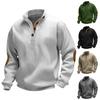 Bahar ve Erkek Ayakta Yaka Sweatshirt Açık Hava Rahat Kazak Üstleri