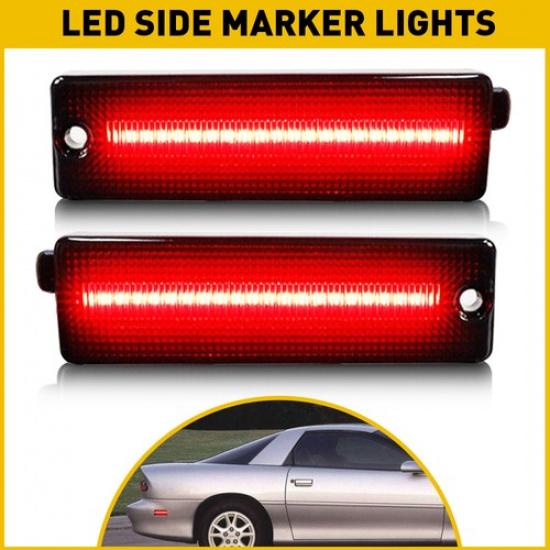 

Smoked Front LED Side Lights Marker Bumper Lamp 1998-2002 Fit Pontiac Firebird