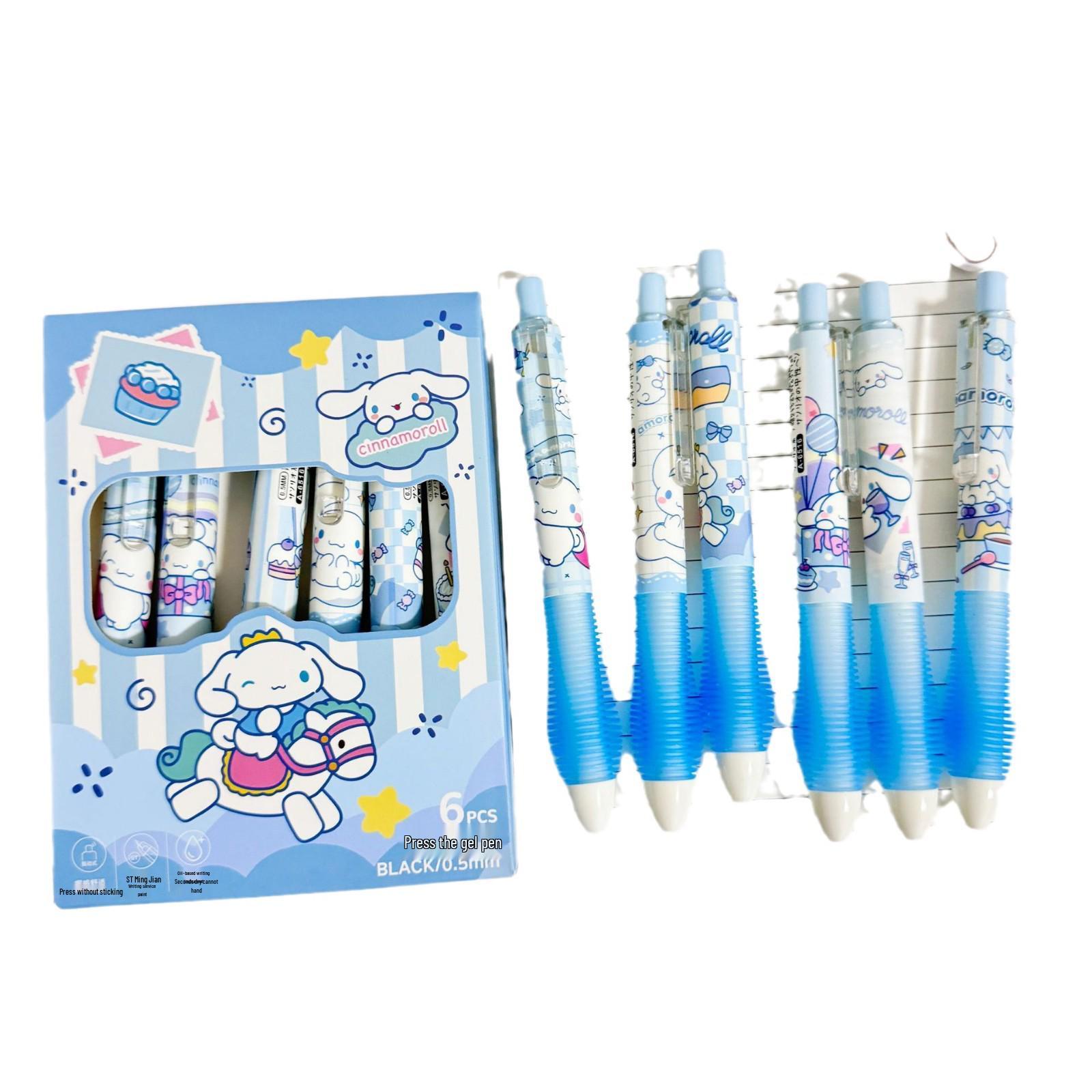 Chubby Soft Grip Quick-Dry Pen: Hand-Friendly, 0.5mm Cute Design Little Fat Soft Grip Pen - Papa Series (6-Pack)
