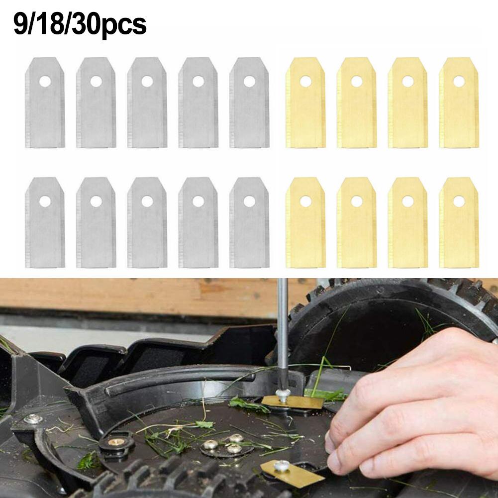 9/18/30PCS Grass Trimmer Blades Lawn Mower Replacement Trimmer Cutter Garden Robotic Lawnmower Tools