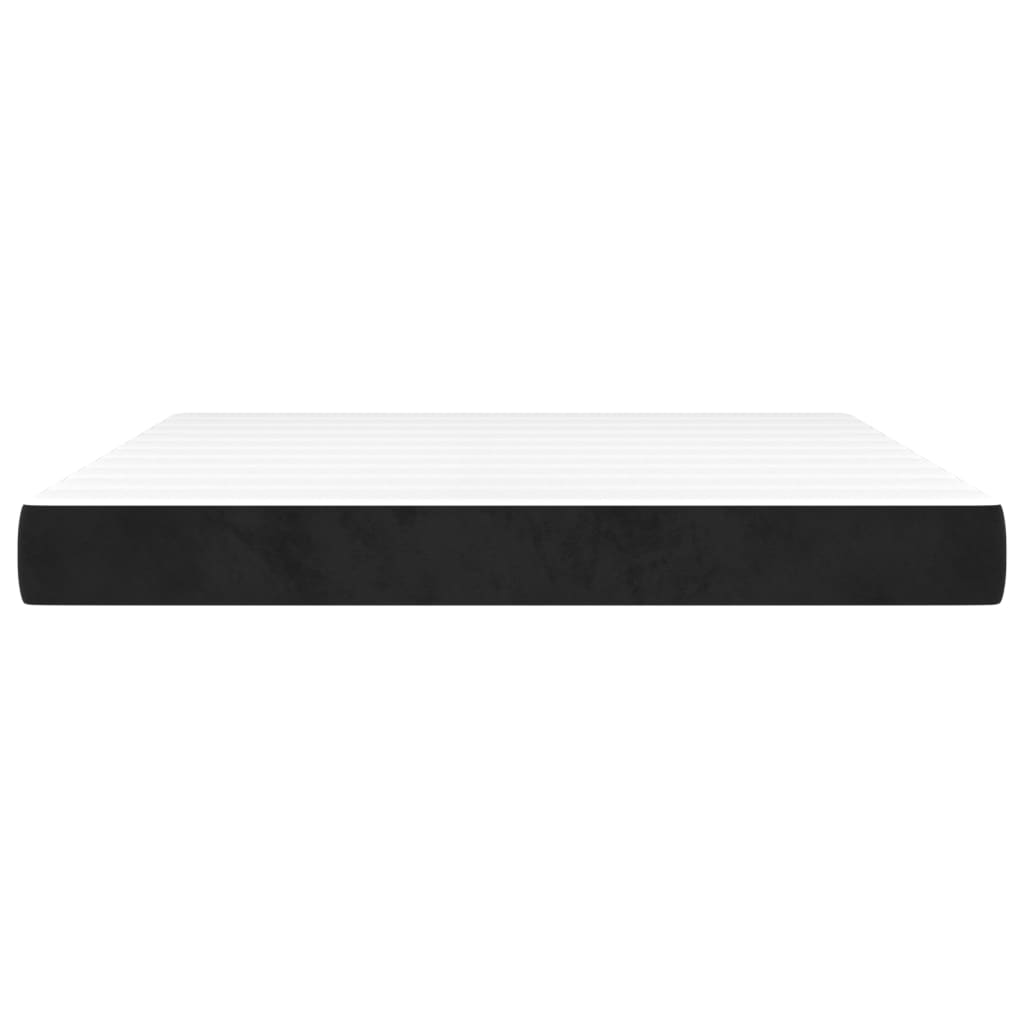Pocket Spring Mattress Medium Black 160 x 200 x 20 cm Velvet