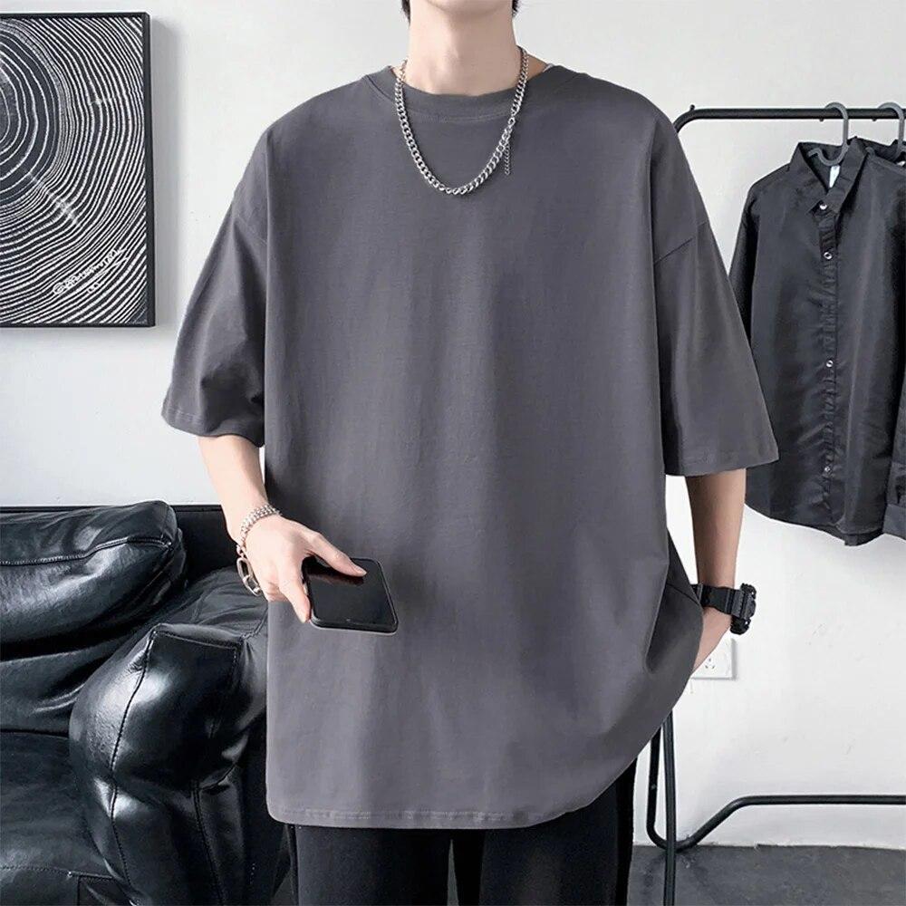 Baumwolle T-shirt für Männer Einfarbig 2024 Sommer T-shirts frauen Grundlegende T-shirt Casual Lose Kurzarm Tops Tees klassische Weibliche