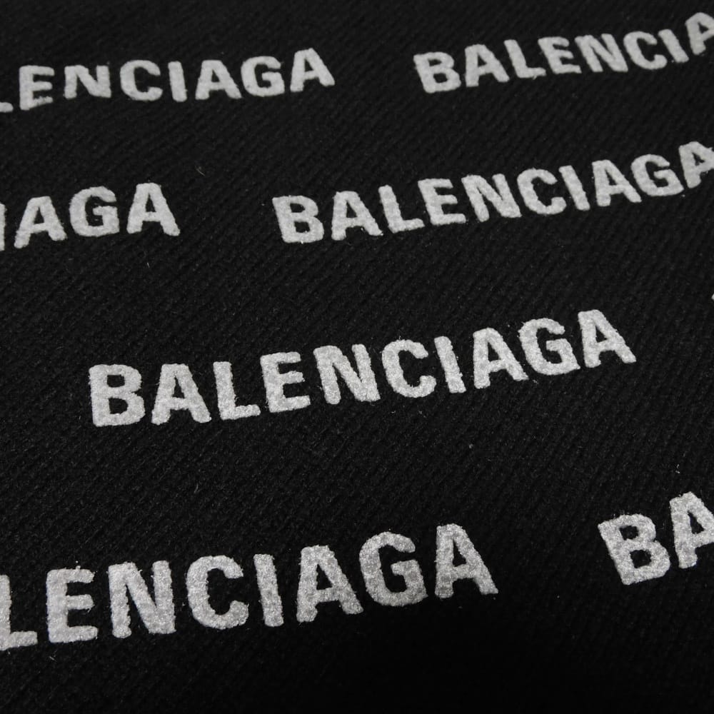 Used 11221 All-Over Logo Print Crew Neck 702959 T4127 1000 7840 All-Over Print Cashmere Wool XS 170/88A Unused Black