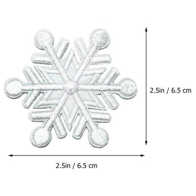 M-Modern-10Pcs Snowflake Patches Iron On Christmas Embroidered Patches Appliques For Arts Crafts DIY Decor Jeans Clothing Bags