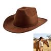 Breathable Cowboy Hats Adjustable Band Adjustable Band Brown Color Western Theme Party Outdoor