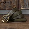 Handmade Retro Copper Buckle Ladies Belt Leather Belt Simple and Versatile Pin Buckle