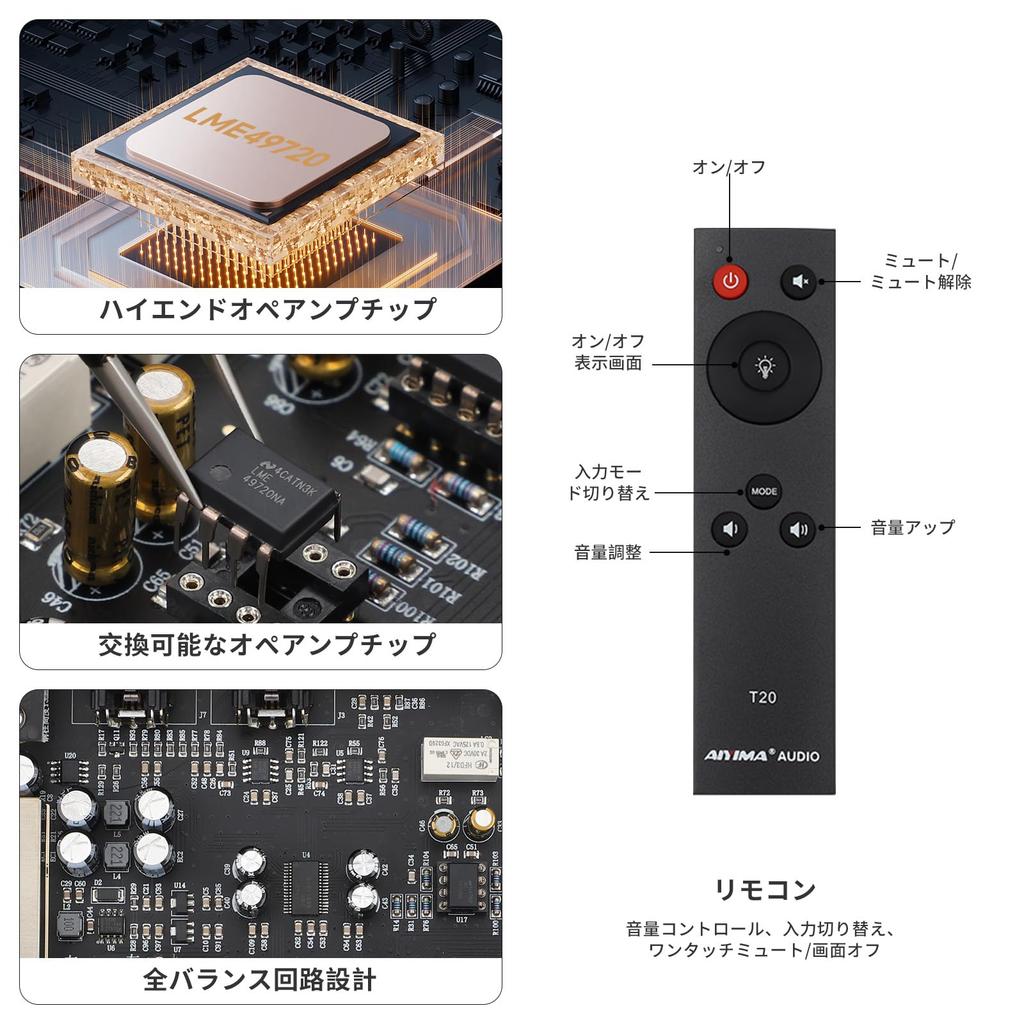 AIYIMA T20 Full Balanced Vacuum Tube Preamplifier TUBE ECC83 Preamplifier LME49720 OPA1612 Chip Digital Volume Display 12V TIGGER Ideal for Home Audio