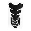 3D Motorcycle Gas Oil Fuel Tank Sticker Pad Protector Decoration Fit for Yamaha(BlackSilver )