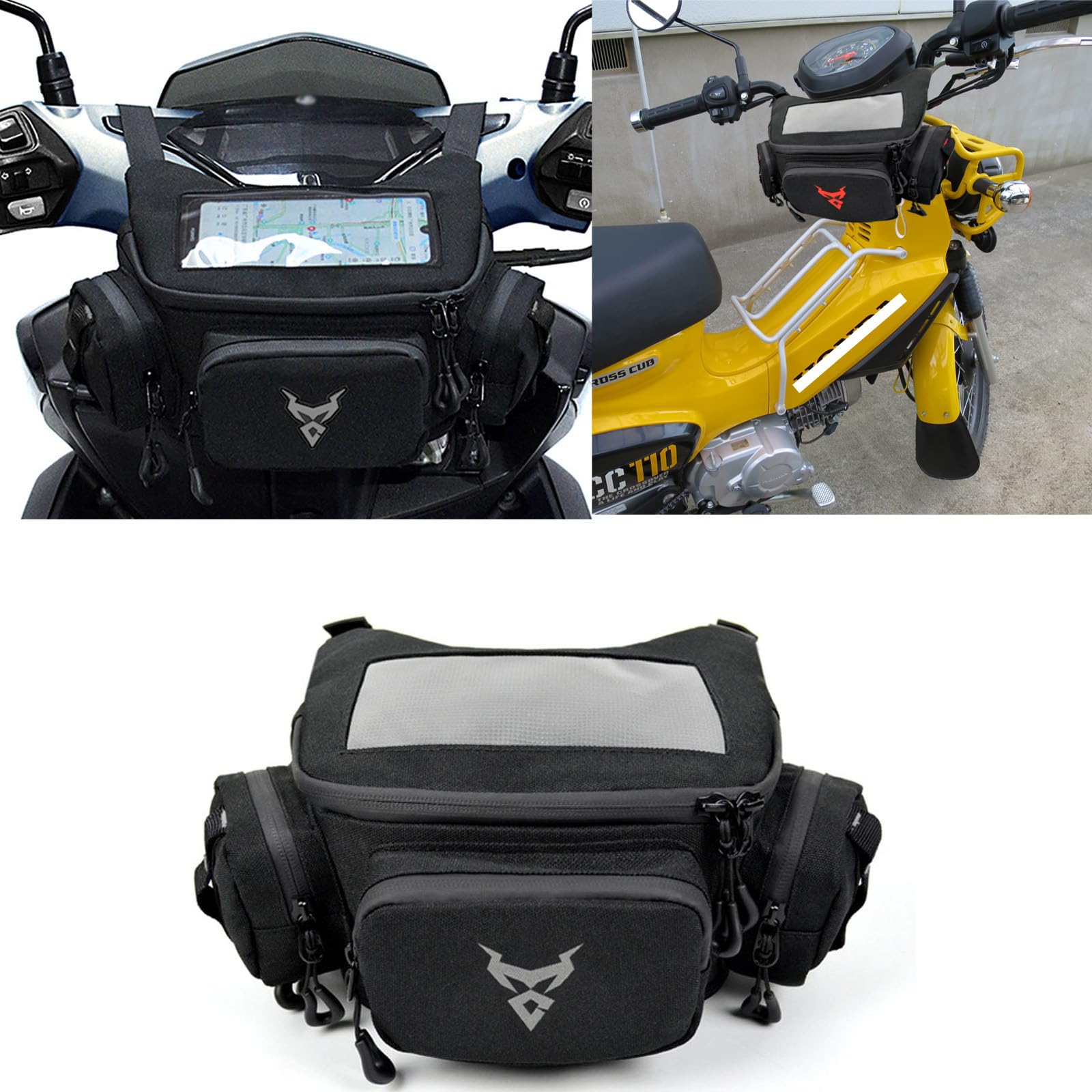 

FOR CC110 Cross Cub 110 2023 2024 CC110 Motorcycle Front Bag Waterproof Phone Touchscreen Storage Bag Scooter Front Bag Street Motorcycle Waist Bag