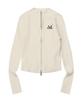 Mucent Orchid Ribbed Crop Knit Zip-Up (7 Colors)