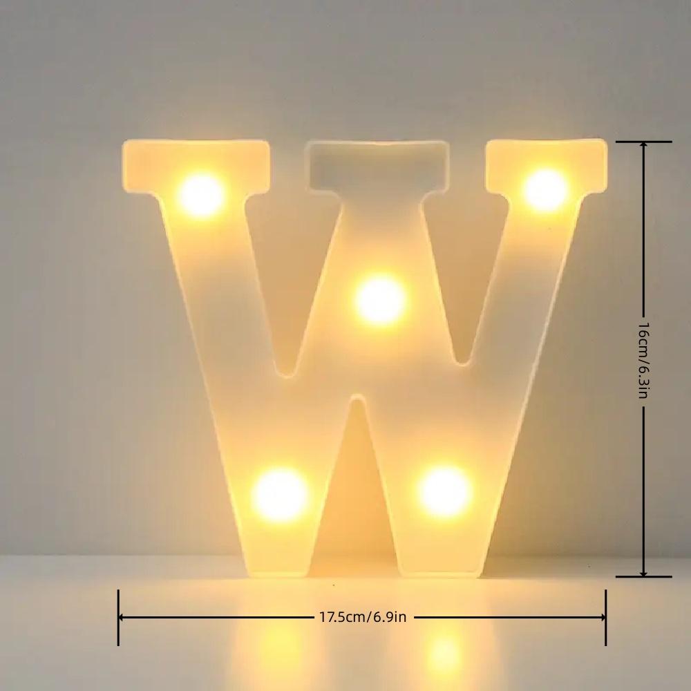 1PC LED Alphabet&Number Lights For Home,Wedding,Proposal,Birthday,Party,Photo Prop, Battery Powered White Decorative Night Light