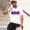 Russia Flag Design Unisexs Tshirt National P Pattern Summer Casual Wear Gift For Unisex And 2026 New Model Shortsleeve Crewneck Tsh