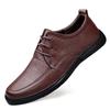 Men's Plus Size Genuine Leather Dress Shoes - Soft Sole & Upper, Sizes 37-47