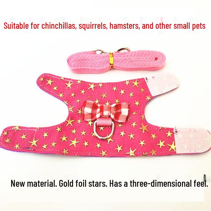 Adjustable Leash and Harness for Small Pets: Rabbit, Chinchilla, Ferret, Squirrel, Hamster, Guinea Pig, Mouse