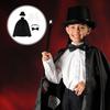 Alasum Kids' 4-Piece Magician Costume Set, Includes Top Hat, Bow Tie, Cape, and Gloves, Prop Suit, and Magic Supplies, Perfect as a Birthday Gift