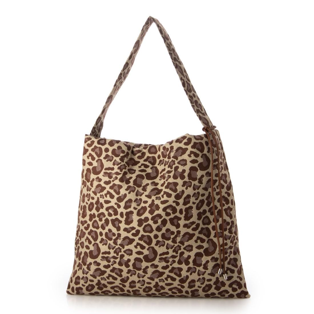 Leopard Jacquard Tote One-Shoulder