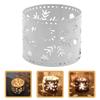 Shop Window Decoration Iron Holder Christmas Decorations Candlestick Hollow Holders Retro Style