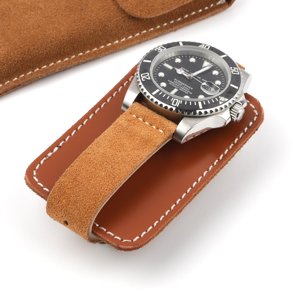 Suede Leather Watch Storage Bag Watch Case Gift Box Protective Cover Portable Travel Watch Pouch Bags Watches Accessories