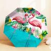 1pc Flamingo Tropical Automatic Folding Umbrella, Heavy Duty 8 Rib Iron Frame,  Suitable for Travel, Daily Use, Birthday, Decor Gift m0104045
