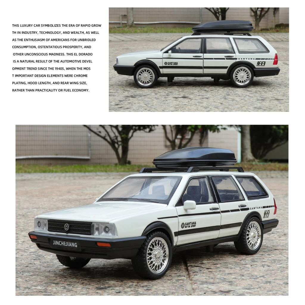 1/32 VolksWagenwerk Santana Wagon Alloy Diecast Car Model Miniature Car Model Ornaments Boys Collection Display Gift for Friends