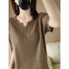 T-shirt V-neck Pullover Loose Half Sleeve Pullover Loose Half Sleeve V Neck T-shirt