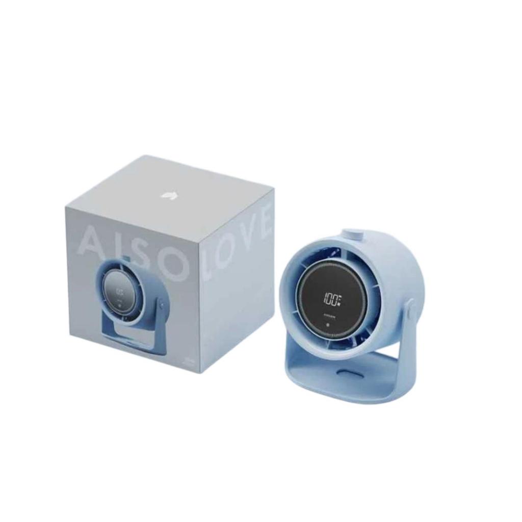 SOLOVE, High-Speed Air Circulation Fan, USB Mini Fan, Wall-Mounte, Strong Wind Power, 6000mAh Long Battery Life, Blue