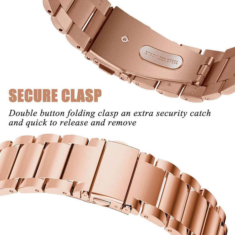 Fitbit Versa/Versa 2/Versa Lite SE Edelstahl Drei-Perlen Uhrenarmband