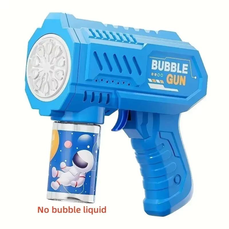 Space Astronauts Fully Automatic Bubble Gun Rocket Bubbles Machine Automatic Blower With Bubble Liquid Plaything For Kids Bubble Present
