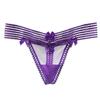 Japanese Pure Desire Tulle Splicing Panties Girl Hollow Stripes Sweet Bow Perspective Mesh Sexy Thong