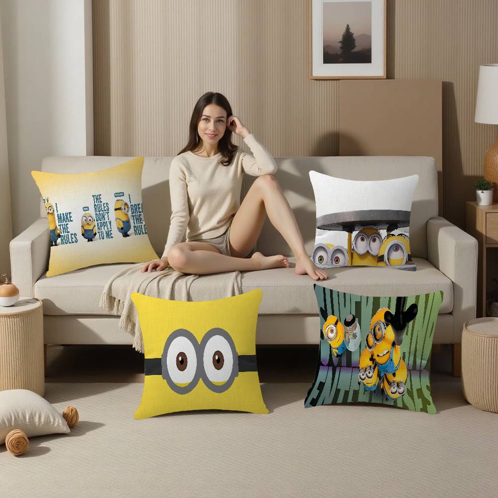 Cartoon L-Lieblich Niedlich M-Minions Kissenbezug Zoll Bauernhaus Dekor Zuhause Wurfkissenbezüge für Couch Dekorationen