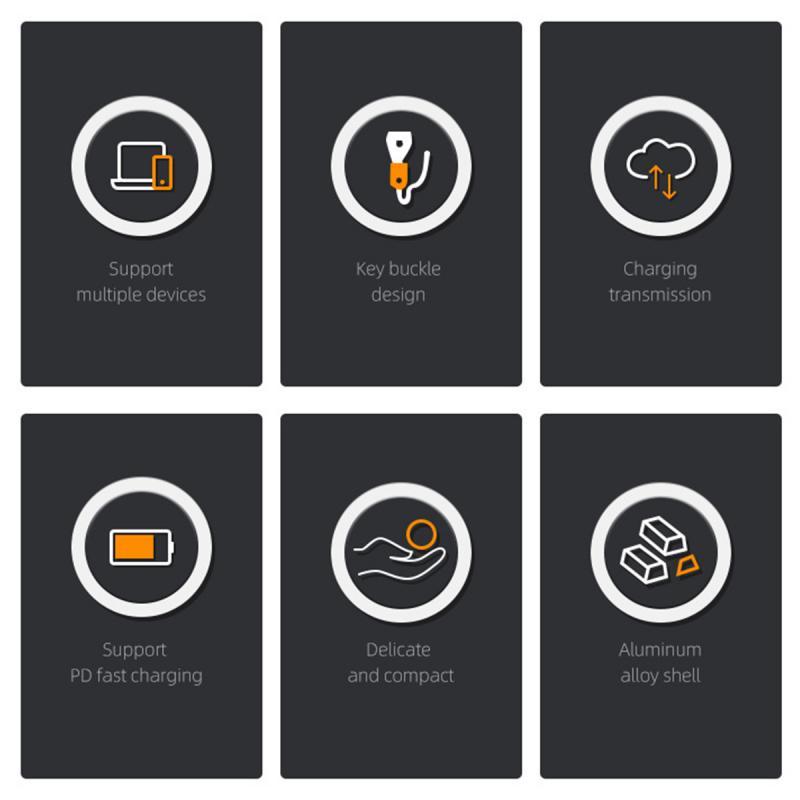 HdoorLink PD27W Hızlı Şarj Adaptörü USB C'den Lightning Dönüştürücü OTG Veri İletim Konnektörü iPhone iPad İçin