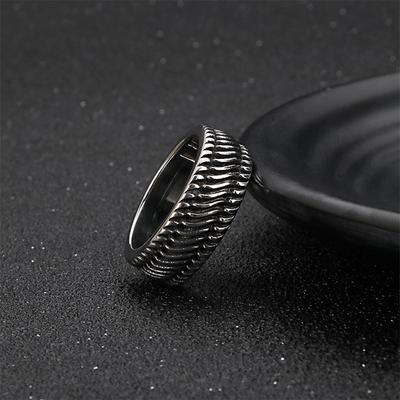 Personal Innovation Jewelry Titanium Steel Wheel Pattern Ring