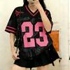 Women's Short-Sleeve Sublimation Printed Microfiber Jersey T-Shirt - Popular Fashionable Casual Street Style Team Uniform