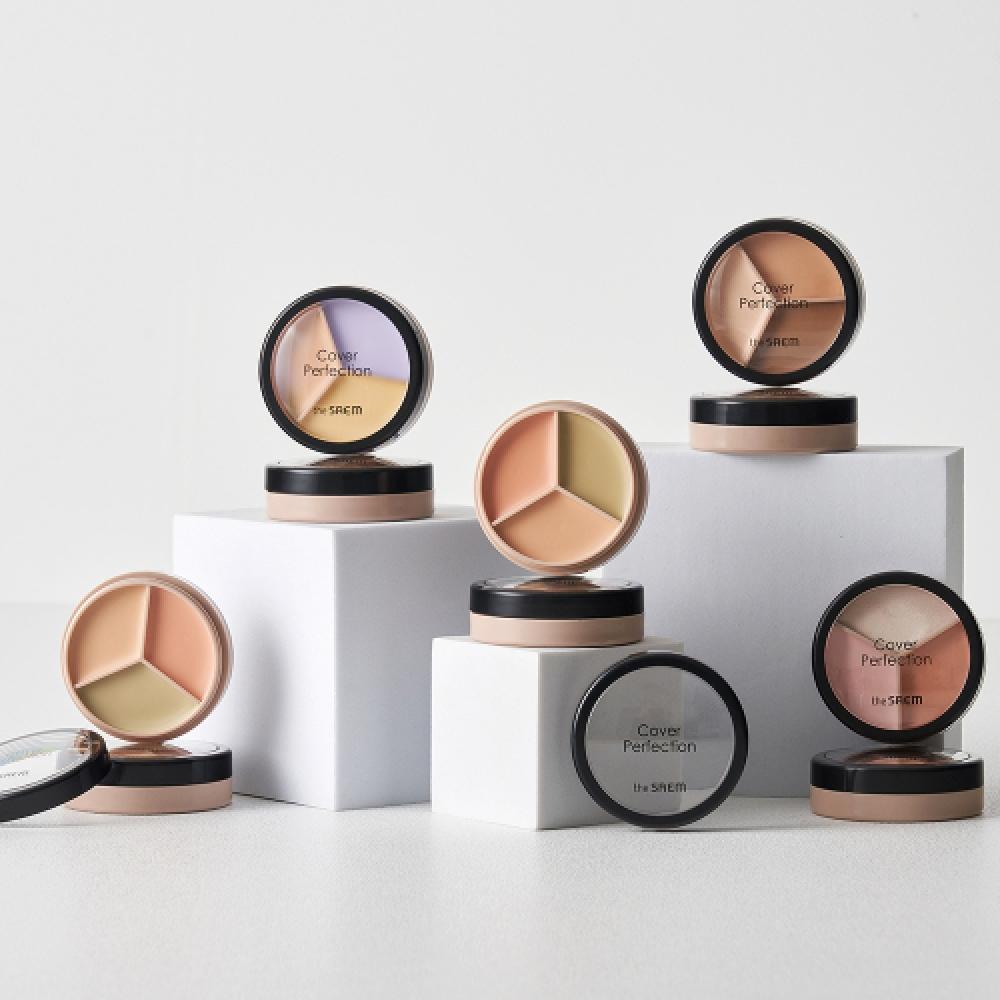 

The Saem Cover Perfection Triple Pot Concealer 5colors 05 dark up beige