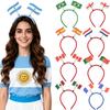 2026 World Football Festival Party Decor - Football Fans Cheer - Various Countries National Flag Headband Hair Hoop