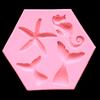 Mermaid Starfish Seahorse Shape Silikoninis Fondant Tortas Dekoravimo Dervos Forma