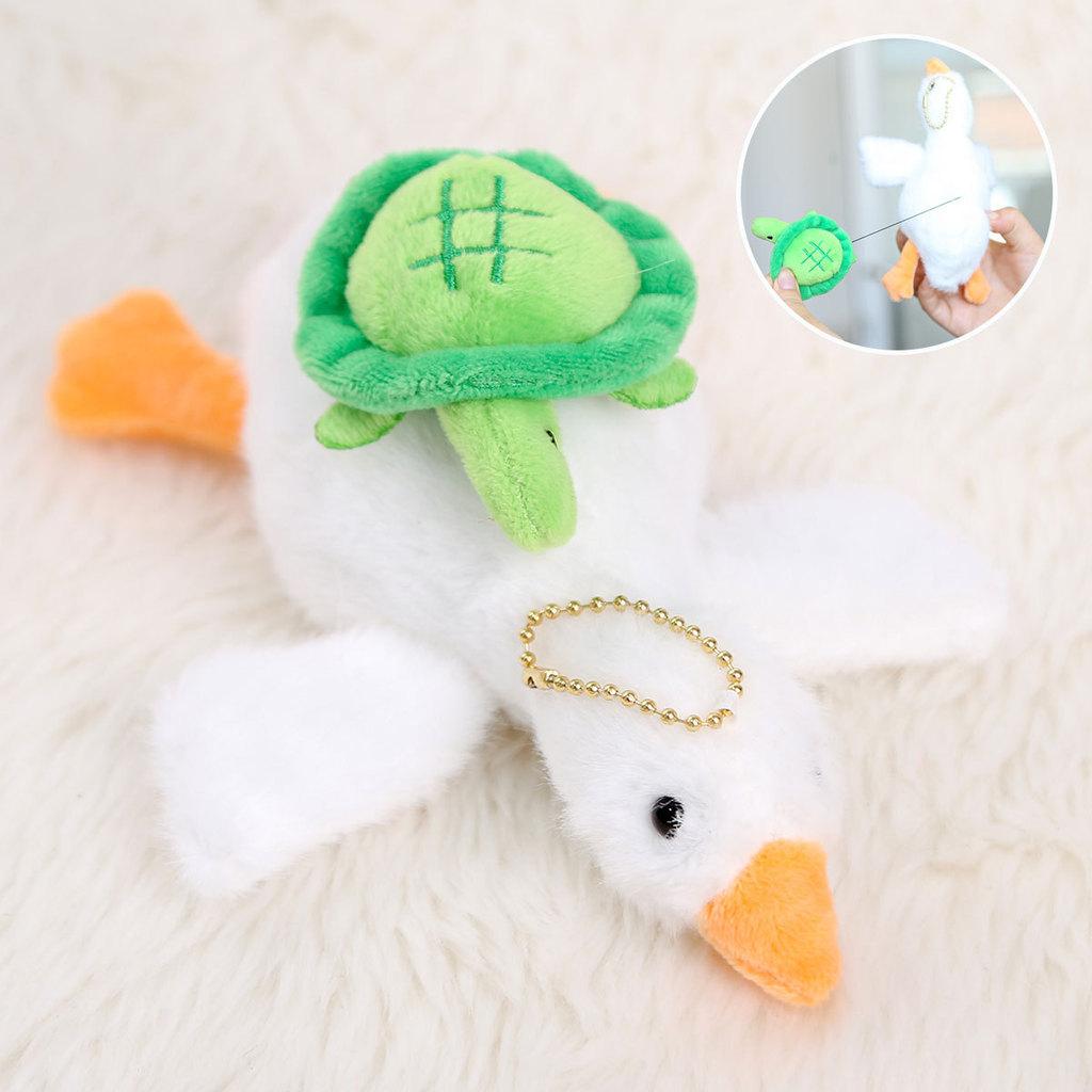Plush Duck Keychain With Pullopen Lobster And Animal Design For Kids Gift