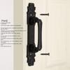 Antique Copper Exposed Barn Door Handle: Punch-Free Heavy-Duty Design for Wooden Doors